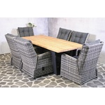 Santika Soray/Mazzarino 160 cm dining tuinset 5-delig