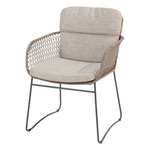 Sergio dining tuinstoel carbon black / dessert zand