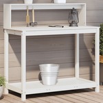 Oppottafel met schap 108x50x75 cm massief douglashout