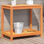Oppottafel met schappen 82,5x50x109,5 cm gempregneerd hout