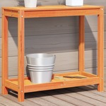 Oppottafel met schap 82,5x50x75 cm massief douglashout