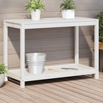 Oppottafel met schap 82,5x35x75 cm massief douglashout