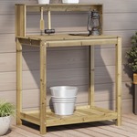 Oppottafel met schappen 108x45x86,5 cm gempregneerd hout