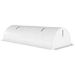 Outsunny Foliekas, Mini-Tunnelkas met Net-Vensters, UV-bestendig, Kunststof-Folie, 200 x 80 x 45 cm, Wit