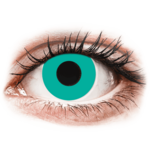 CRAZY LENS - Solid Turquoise - met sterkte (2 gekleurde daglenzen)