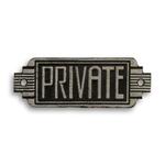 Gietijzeren art deco uithangbord "prive"