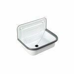 Uitstortgootsteen Differnz 50x33 cm met Afvoerstop Zwart Differnz