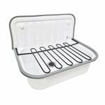 Plieger Uitstortgootsteen ABU Kunststof 54x45x36 cm Wit Met Stootrand