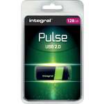 Integral Pulse USB 2.0 stick, 128 GB, zwart/geel
