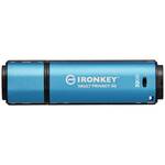 Kingston IronKey Vault Privacy 50 Series USB-stick Retail 32 GB Zwart/blauw IKVP50/32GB USB-A 3.2 Gen 1