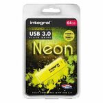 USB-stick 3.0 Integral 64GB neon geel