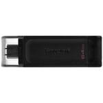 Kingston DataTraveler 70 USB-stick Retail 64 GB Zwart DT70/64GB USB-C