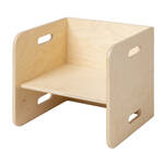 Van Dijk Toys houten kubusstoel / kinderstoel Wit - 32x32x32cm vanaf 1 jaar (kinderopvang kwaliteit)