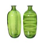 Vaas recycled glas H31cm geel