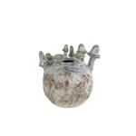 Vaas glas met relief H26.5cm
