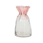 Vaas glazen fles geel 14,5x14,5x27cm