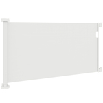 PawHut Huisdieren Veiligheidshekje, Afscheiding, Beschermhek voor Huisdieren, Metaal, Kunststof, 74-80 cm, Wit