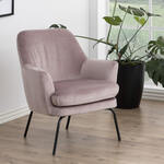 X-lounge Fauteuil Velours Offwhite.
