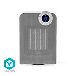 Keramische PTC-Ventilatorkachel | 1000 / 2000 W | 2 Verwarmingsmodi | Instelbare thermostaat | Draait automatisch | Oververhittingsbeveiliging | Omvalpreventie