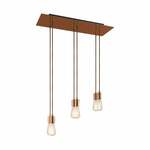 Hanglamp set 6x e27 fitting metaal schuin met led lampen