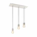 Hanglamp set 6x e27 fitting metaal schuin met led lampen