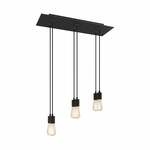 Hanglamp set 6x e27 fitting metaal schuin met led lampen
