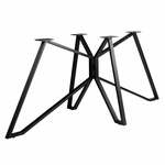 Stalen tafelpoot zwart trapezium 80 bij 10 cm en hoogte 72 cm (4 x 10 cm) - 2 stuks