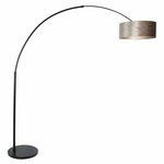 Mexlite Vloerlamp solva 7977st staal witte kap