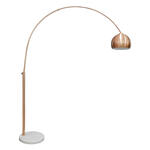 Steinhauer Wand Booglamp Sparkled RVS met witte kap 8142ST