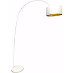 Steinhauer Wand Booglamp Sparkled RVS met kap taupe 8143ST