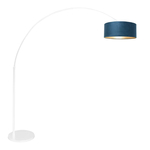 Steinhauer Wand booglamp Sparkled zwart met kap wit 8195ZW