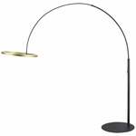 Steinhauer Wand booglamp Sparkled RVS met taupe kap 8199ST