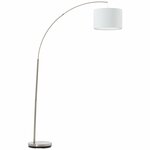 Steinhauer Wand Booglamp Sparkled zwart met taupe kap 8194ZW