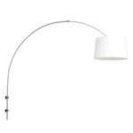Steinhauer Wand booglamp Sparkled met witte lampenkap 8197ST