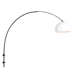 Steinhauer Wand Booglamp Sparkled RVS met lampenkap wit 8200ST