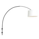 Steinhauer Wand booglamp Sparkled RVS met smoke kap 8201ST