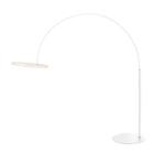 Steinhauer Booglamp Stresa grijs met witte lampenkap 9674ST