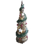 Gerimport LED piramide kerstboom - H60 cm - rotan - kerstverlichting