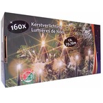 Gerimport Kerstverlichting kegel - 30 LEDs - groen - 60 cm - warm wit