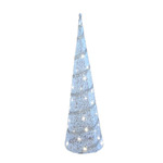 LED piramide kerstboom - H39 cm - wit - kunststof - kerstverlichting