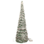 LED piramide kerstboom - H79 cm - wit - kunststof - kerstverlichting