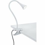 LED Klemlamp - Trion Fexy - E14 Fitting - Glans Wit - Kunststof