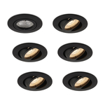 Inbouw LED-spot 4 Stuks Sanimex Njoy IP44 Dimbaar 6W 430 Lumen Zwart Sanimex