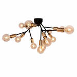 Plafondlamp goud &apos;Heroes&apos; By Rydens 12x E27 fitting modern 72 cm