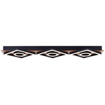 Brilliant Plafondlamp zwart met houtMaureen 88cm - G80113/76