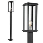Buitenlamp Capital L sokkellamp zwart