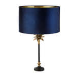 Searchlight Tafellamp Palm zwart met donkerblauw EU81211AZ
