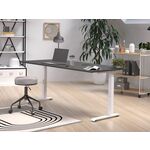 Elektrisch verstelbaar bureau - 140x80 cm - Single motor - Wit / Antraciet