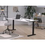 Elektrisch verstelbaar bureau - 160x80 cm - Single motor - Wit