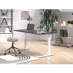 Elektrisch verstelbaar bureau - 180x80 cm - Single motor - Wit